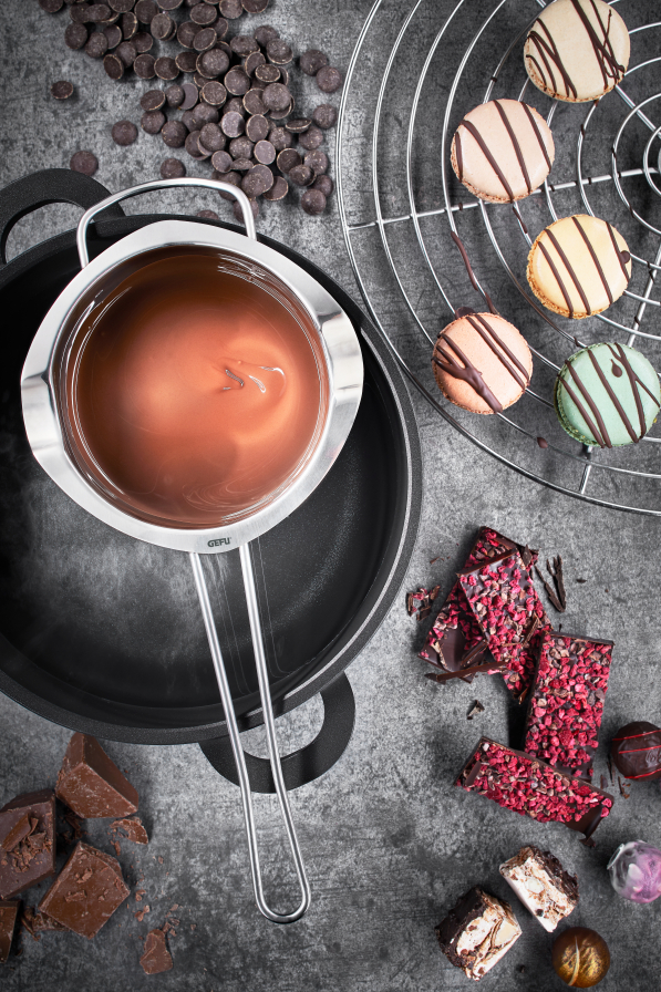 GEFU Melto - naczynie do rozpuszczania czekolady w kąpieli wodnej ze stali nierdzewnej
