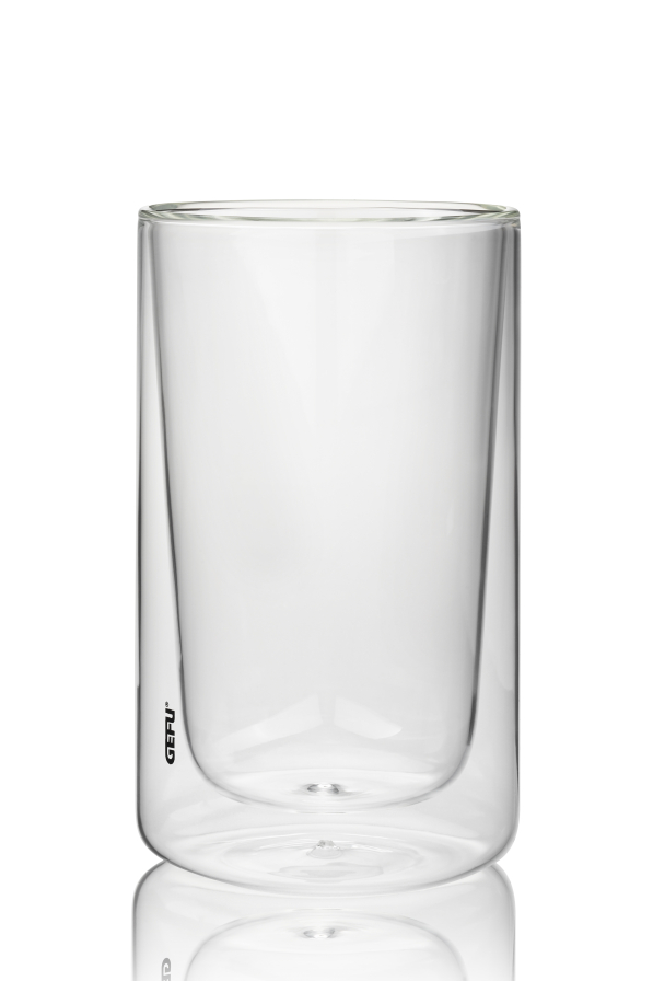 GEFU Mira 350 ml 2 szt. - szklanki do kawy i herbaty termiczne z podwójnymi ściankami szklane