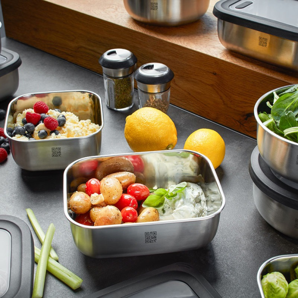 GEFU Provido 2,6 l - lunch box / śniadaniówka ze stali nierdzewnej