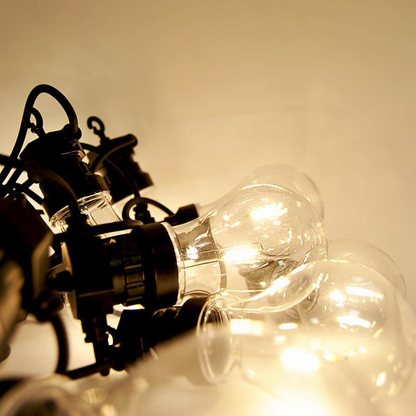Girlanda / Lampki żarówki ogrodowe zewnętrzne plastikowe WARM LIGHT 7,5 m