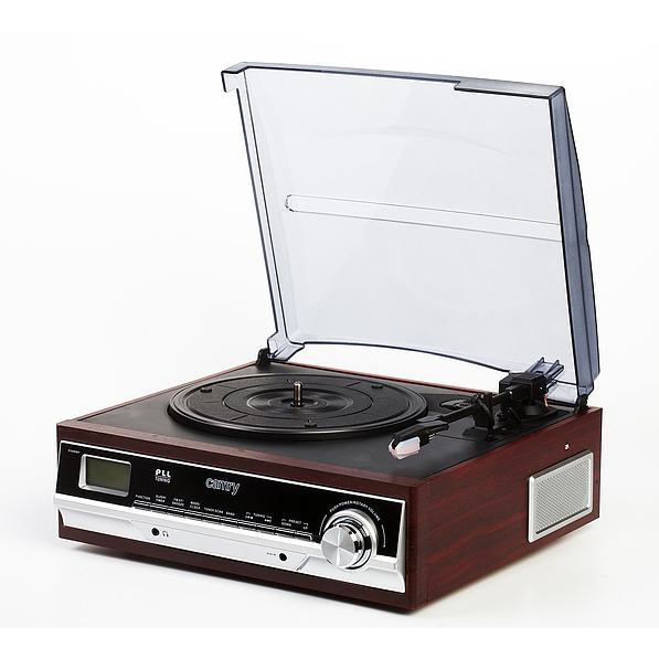 CAMRY Vinyl Sound brązowy - gramofon drewniany