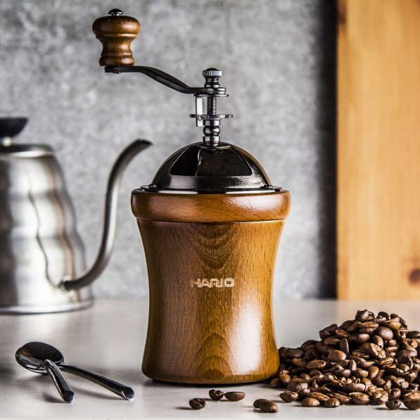 HARIO Coffee Mill Dome brązowy - młynek do kawy drewniany ręczny