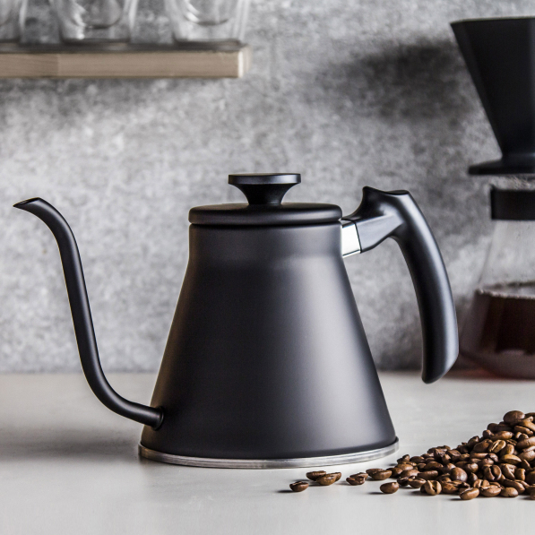 HARIO Fit Kettle V60 Drip 1,2 l czarny - czajnik ze stali nierdzewnej