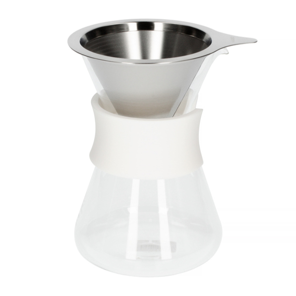 HARIO Glass Coffee Maker 0,4 l - dripper do kawy ze stali nierdzewnej z dzbankiem
