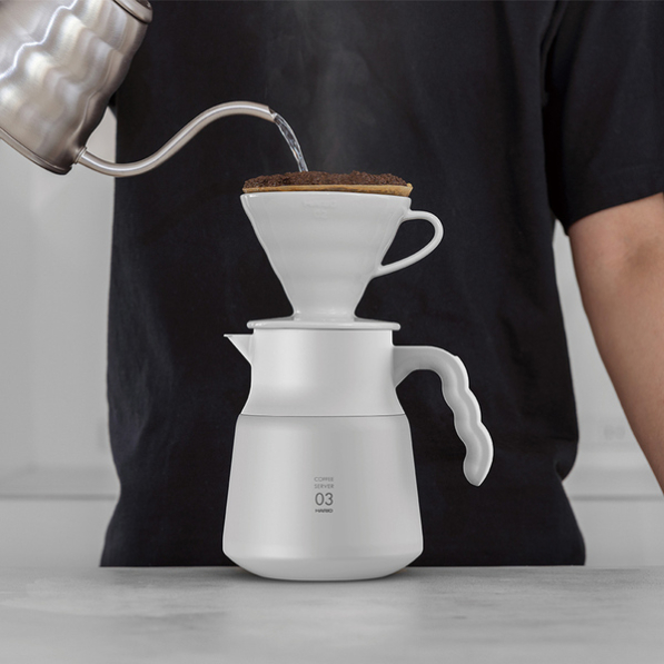 HARIO Insulated Stainless Steel Server V60-02 Plus 0,8 l - termos konferencyjny do kawy i herbaty ze stali nierdzewnej