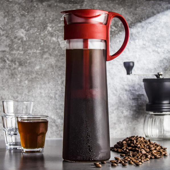 HARIO Mizudashi Coffee Pot 1 l czerwony - zaparzacz do kawy na zimno