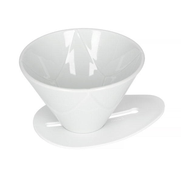 HARIO V60 Mugen - dripper / filtr do kawy ceramiczny z podstawką