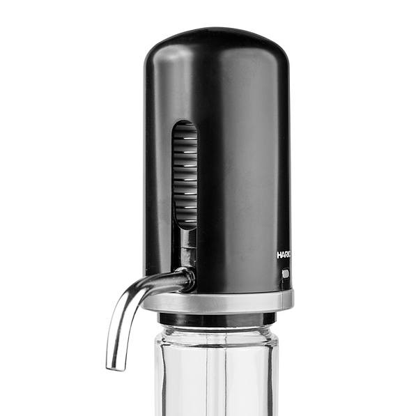 HARIO Water Phon Eleven 1,1 l czarny - dzbanek do wody i napojów z dozownikiem szklany