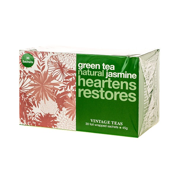 Zielona cejlońska herbata o smaku jaśminu VINTAGE TEAS GREEN TEA JASMINE 30 szt.