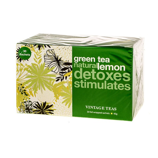 Zielona herbata o smaku cytryny w piramidkach VINTAGE TEAS GREEN TEA LEMON 30 szt.