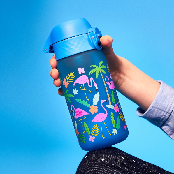 ION8 Recyclon Flamingos 0,35 l - butelka / bidon dla dzieci na wodę i napoje