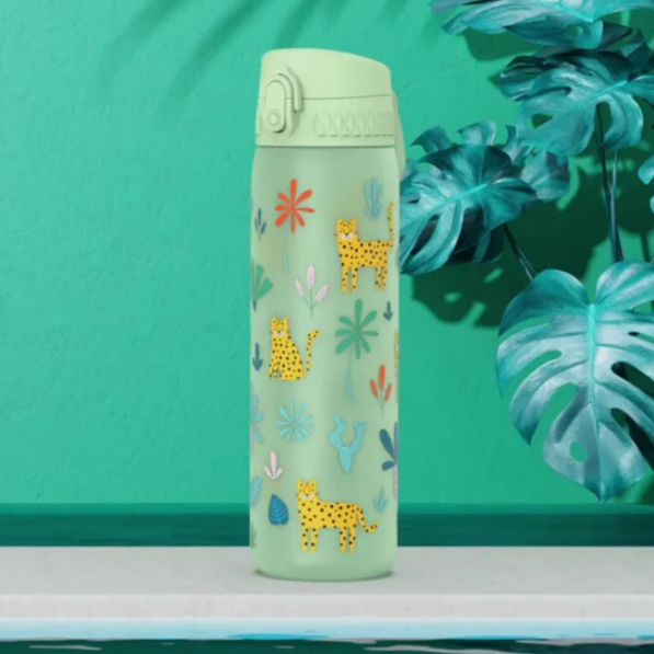 ION8 Recyclon Leopard 0,5 l - butelka / bidon dla dzieci na wodę i napoje