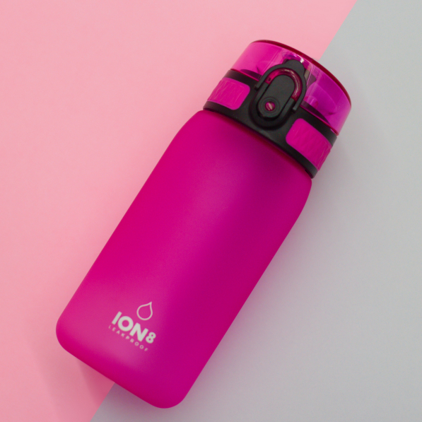 ION8 One Touch 0,4 l różowa - butelka na wodę i napoje tritanowa