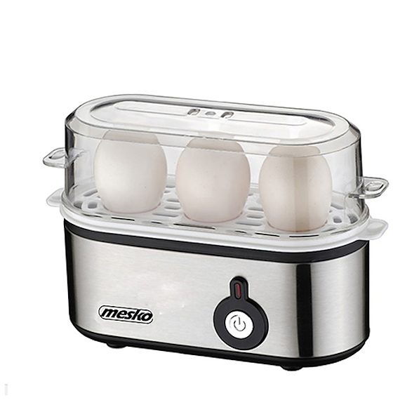 MESKO Three Eggs 210 W - jajowar / garnek elektryczny do jajek stalowy