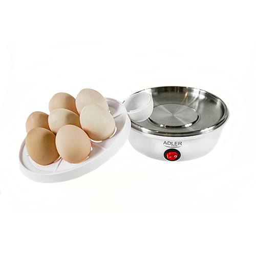ADLER Cooker 450 W biały - jajowar / garnek elektryczny do jajek plastikowy