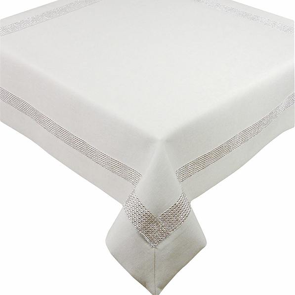 JEDEKA Margo 110 x 110 cm biały - obrus na stół poliestrowy 