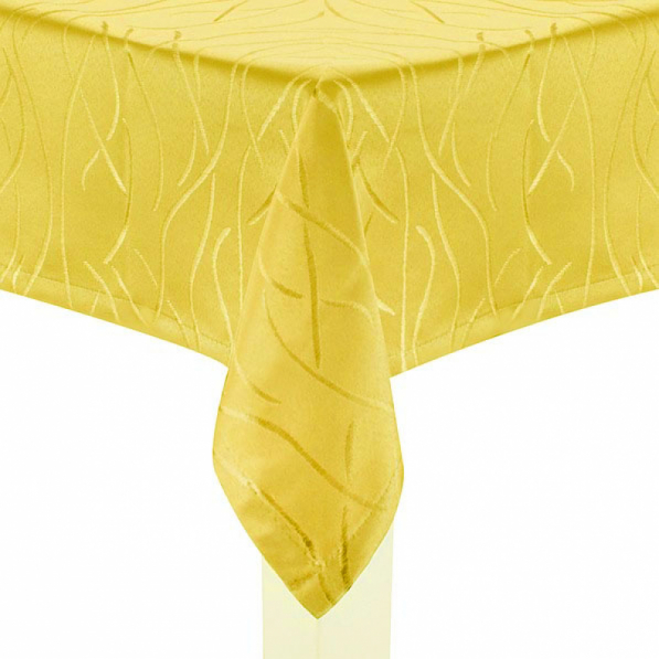 JEDEKA Yellow 130 x 160 cm żółty - obrus na stół plamoodporny poliestrowy 