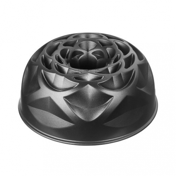 KAISER Inspiration Floral 25 cm czarna - forma do babki z tuleją stalowa 