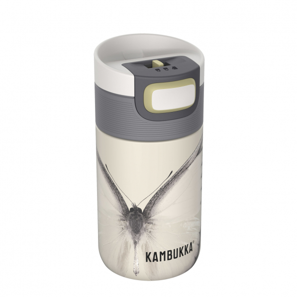 KAMBUKKA Etna Yellow Butterfly 300 ml ecru - kubek termiczny ze stali nierdzewnej