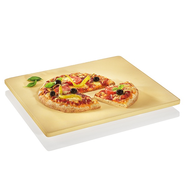 Kuchenprofi Delizioso 40,5 x 35,5 cm beżowy - kamień do pizzy kordierytowy na nóżkach