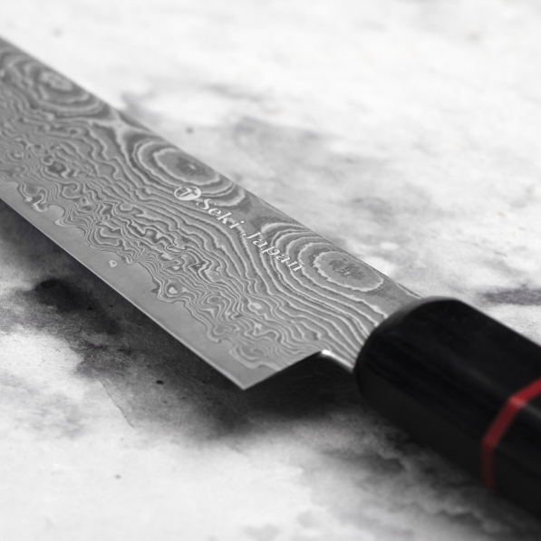 KANETSUNE SEKI Namishibuki 13,5 cm - japoński nóż kuchenny ze stali nierdzewnej z pochwą