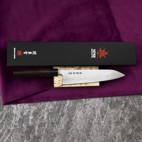 KANETSUNE SEKI Zen-Bokashi 21 cm - japoński nóż szefa kuchni ze stali wysokowęglowej