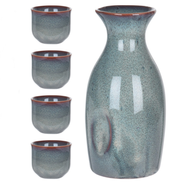 Karafka kamionkowa z 4 czarkami EXCELLENT HOUSEWARE 1 l