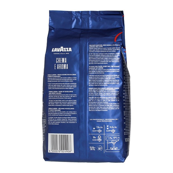 Kawa ziarnista do ekspresu LAVAZZA CREMA E AROMA BLUE 1 kg