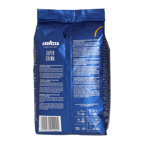 Kawa ziarnista do ekspresu LAVAZZA SUPER CREMA 1 kg