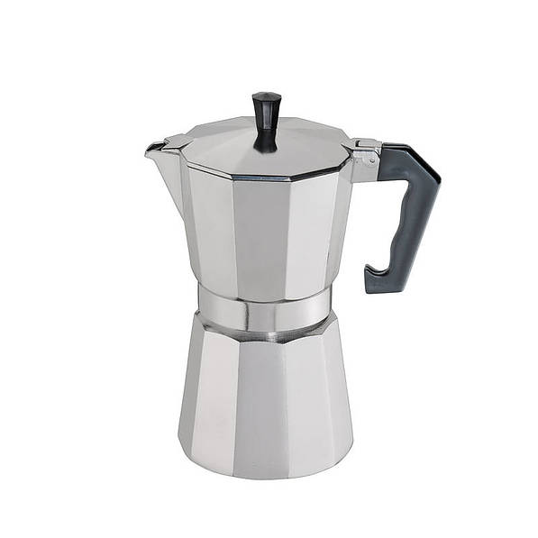 Kawiarka aluminiowa ciśnieniowa CILIO CLASSICO SILVER - kafetiera na 9 filiżanek espresso (9 tz)