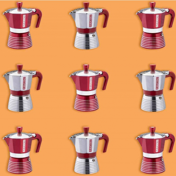 Kawiarka aluminiowa ciśnieniowa na 6 filiżanek espresso (6 tz) PEDRINI INFINITY metalik