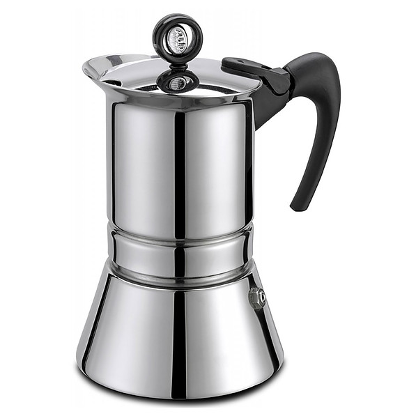 GAT VIP Inox 6 filiżanek espresso (6 tz) - kawiarka stalowa ciśnieniowa