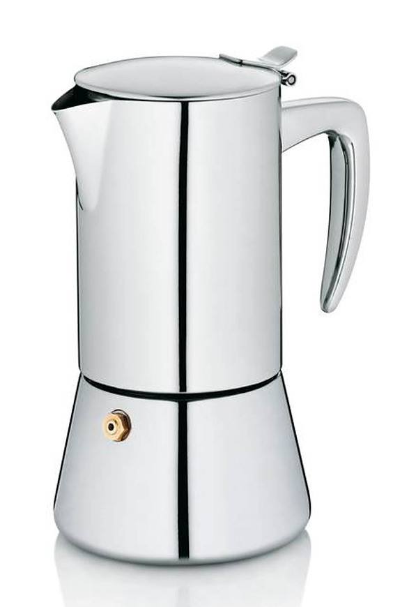 Kawiarka stalowa ciśnieniowa KELA LATINA - kafetiera na 4 filiżanki espresso (4 tz)