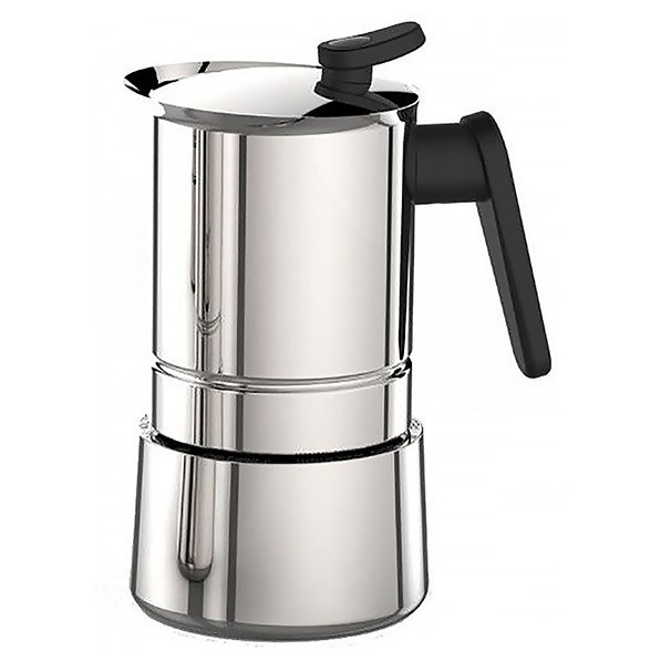 Kawiarka stalowa ciśnieniowa PEDRINI STEEL MOKA - kafetiera na 4 filiżanki espresso (4 tz)