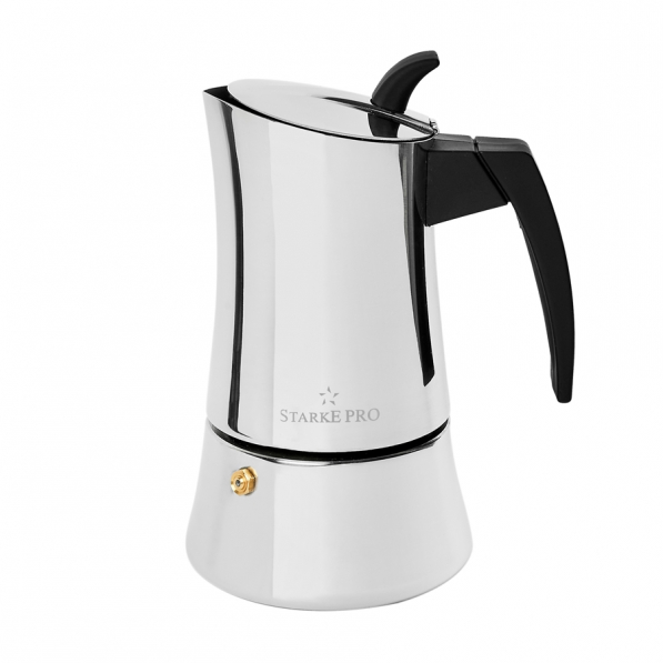 Kawiarka stalowa ciśnieniowa STARKE PRO ROBUSTA - kafetiera na 6 filiżanek espresso (6 tz)