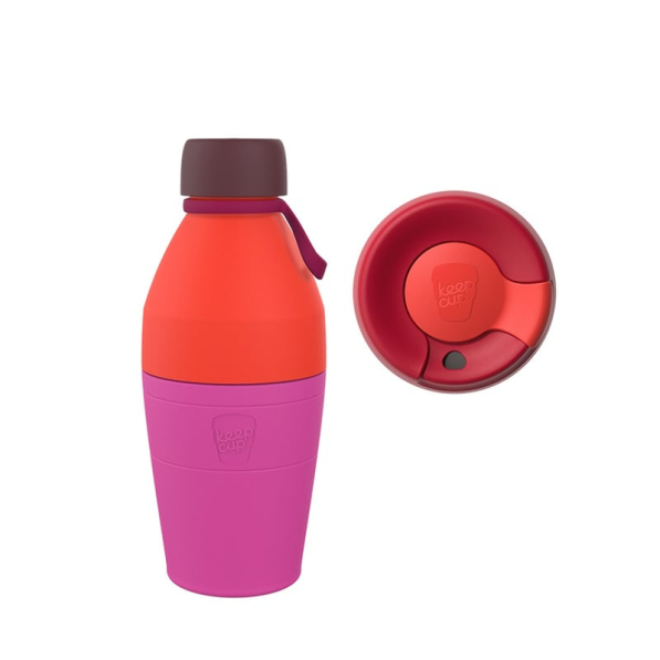 KEEPCUP Helix Thermal Kit M Afterglow 530 ml - kubek / butelka termiczny z 2 pokrywkami ze stali nierdzewnej
