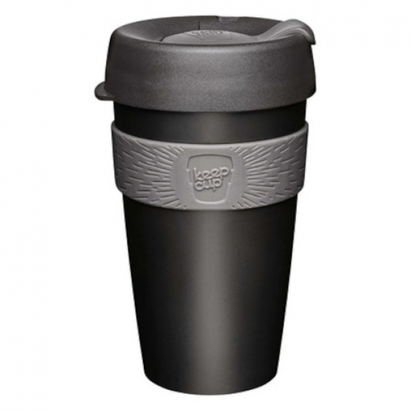 KEEPCUP Original Doppio 454 ml czarny - kubek plastikowy z pokrywką