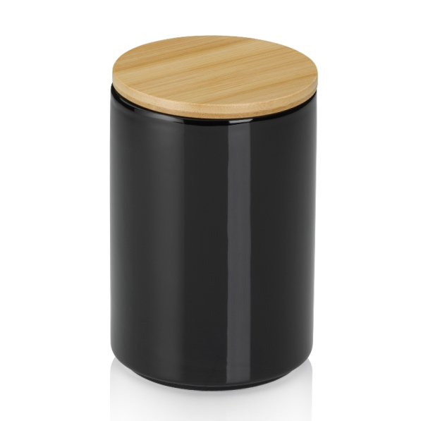 KELA Cady 0,7 l czarny - pojemnik na żywność ceramiczny