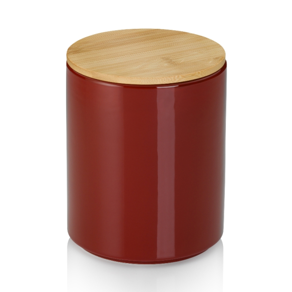 KELA Cady 1,7 l czerwony - pojemnik na żywność ceramiczny