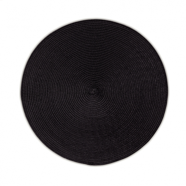 KELA Kimya 38 cm czarna - mata stołowa / podkładka na stół plastikowa 