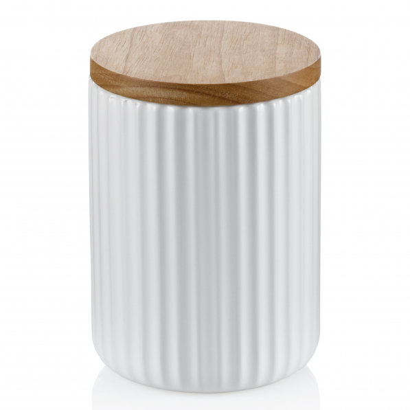 KELA Maila 0,75 l biały - pojemnik ceramiczny z pokrywką