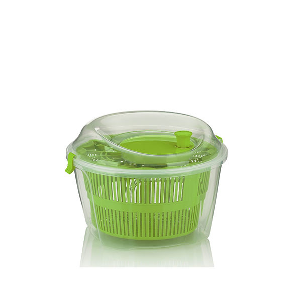 KELA Mailin 24,5 cm zielona - wirówka / suszarka do sałaty plastikowa 