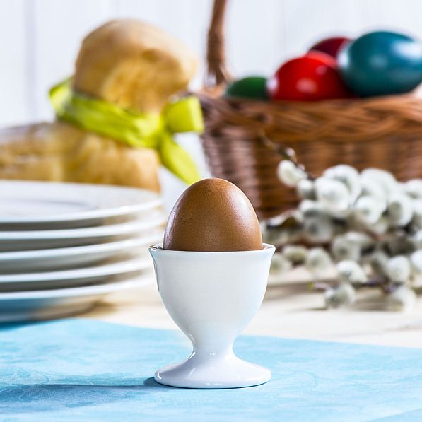 Kieliszek na jajko ceramiczny CLASSIC EASTER BIAŁY