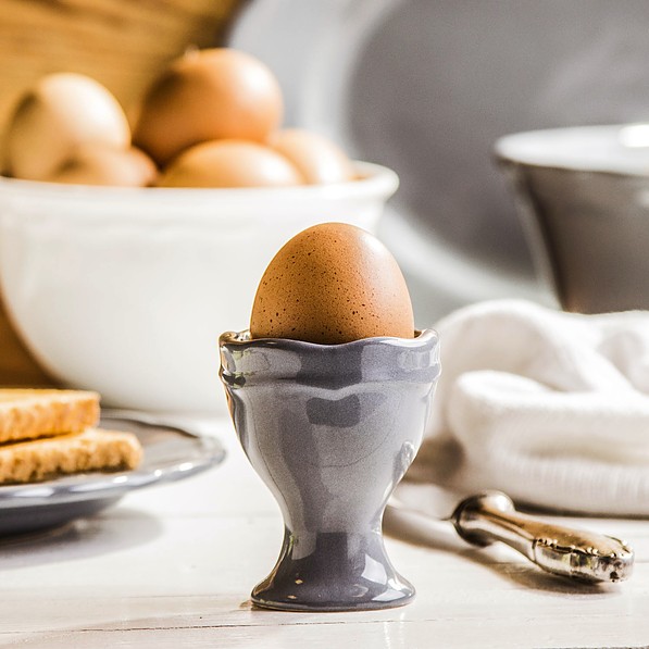 Kieliszek na jajko ceramiczny JULIETTE SZARY