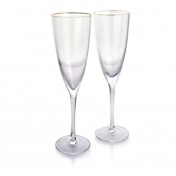 Kieliszki do szampana szklane AFFEK DESIGN MADA GOLD 300 ml 2 szt.