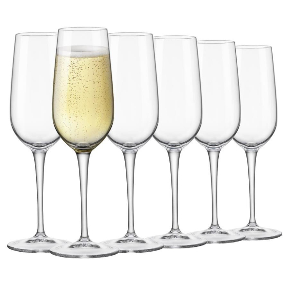 Kieliszki do szampana szklane BORMIOLI ROCCO INVENTA FLUTE 215 ml 6 szt.