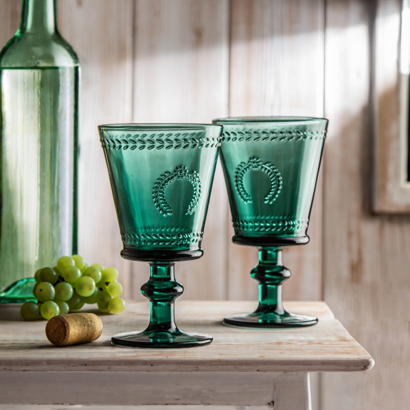 Kieliszki do wina i wody szklane AFFEK DESIGN ECILA DARK 280 ml 2 szt.