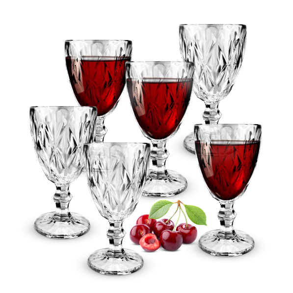 Kieliszki do wina i wody szklane AFFEK DESIGN ELISE CLEAR 300 ml 6 szt.