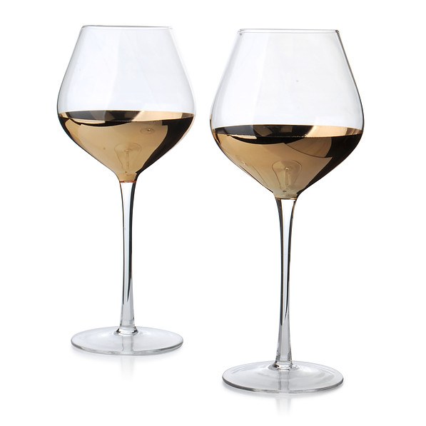 Kieliszki do wody szklane MIRELA GLASS GOLD 2 szt. 630 ml