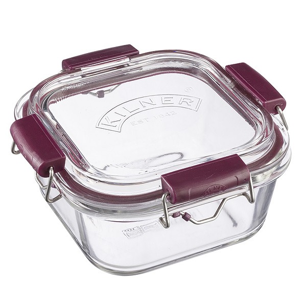 KILNER Chill Cook Carry 0,75 l bordowy - pojemnik hermetyczny na żywność szklany